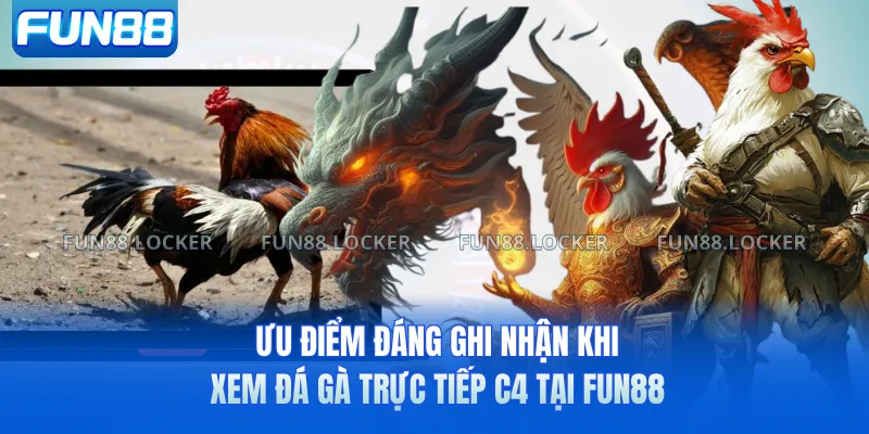 Ưu điểm đáng ghi nhận khi xem đá gà trực tiếp C4 tại FUN88